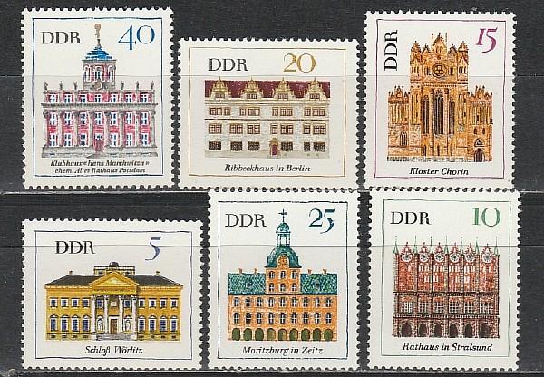 Здания, ГДР 1967, 6 марок